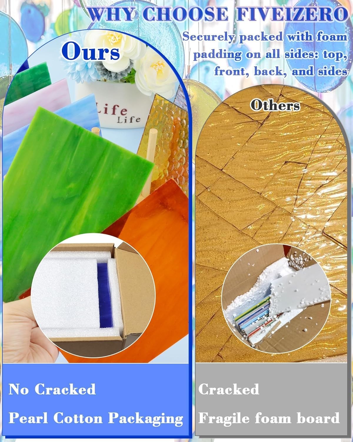 24 Sheets Rainbow Transparent Stained Glass Sheets 4X6 Inch – Mixed Color Staine