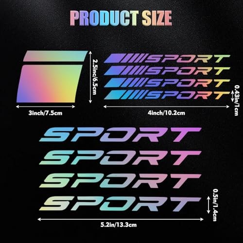 16PCS Wheel Rim Decal Sticker for 18-21 Inch Wheels, Reflective Car Stickers