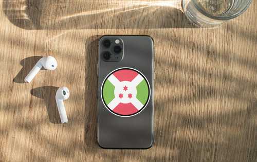 Burundi Flag Circle Sticker Decal