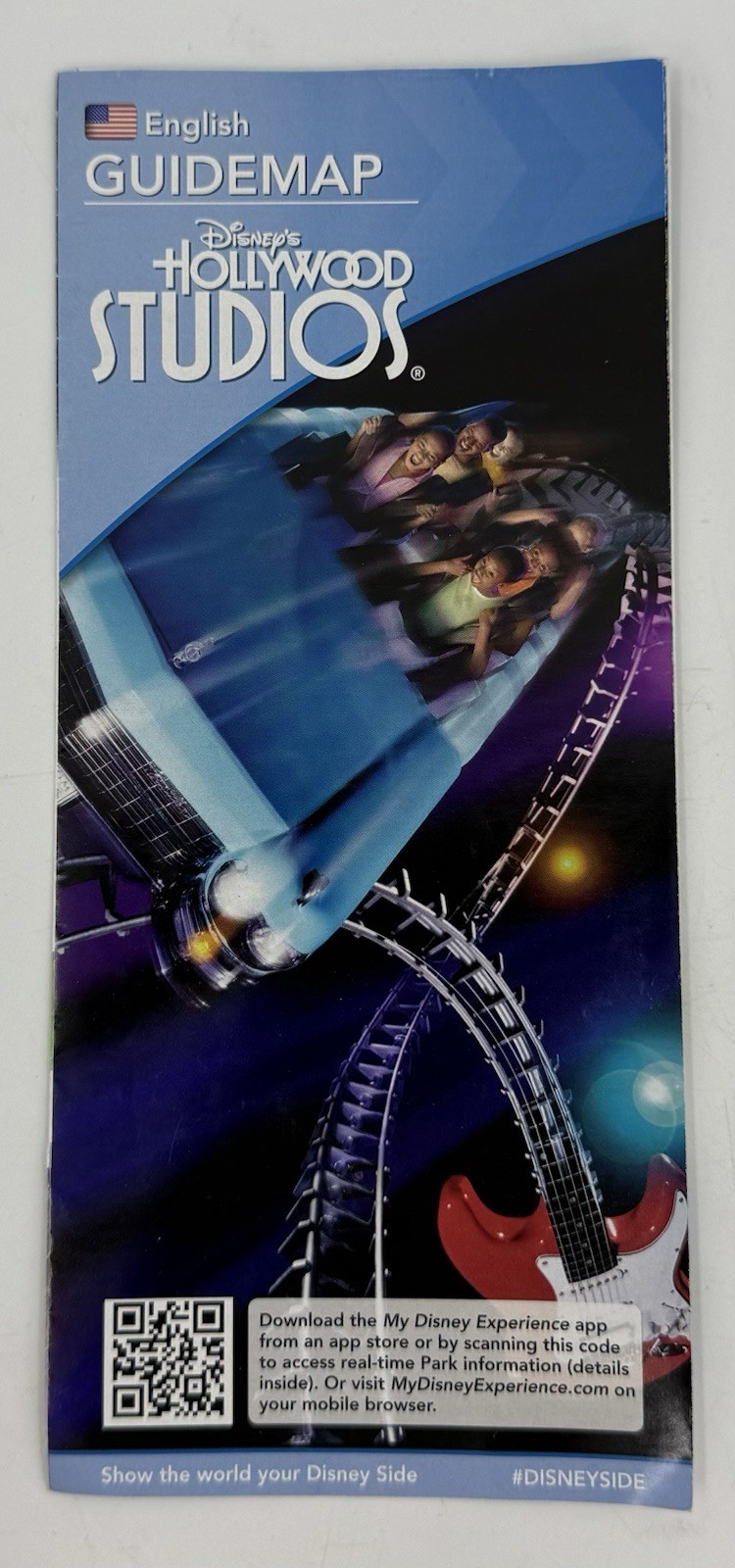 Walt Disney World Hollywood Studios Fall 2015 Park Guide Map Aerosmith Coaster