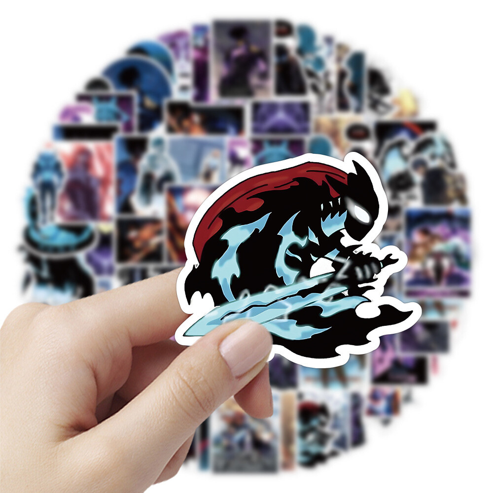 100Pcs Solo Leveling Anime Sticker for Kids Teens Scrapbooking Water Bottles
