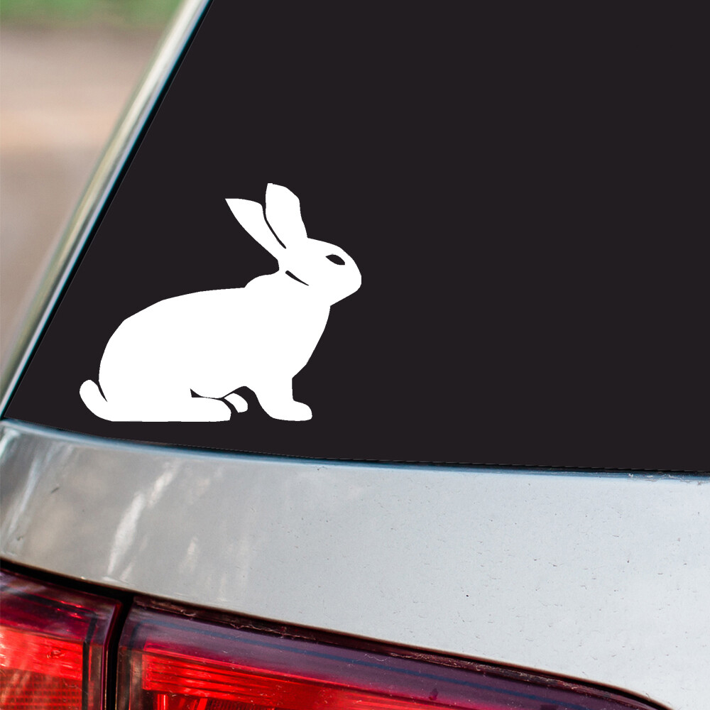 Rabbit sticker All size regular & Chrome Mirror Vinyl Colors