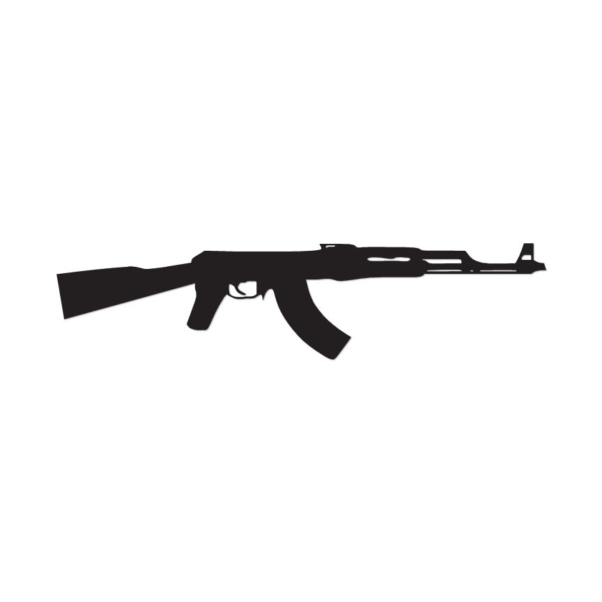 AK47 Gun Rifle – Vinyl Decal Sticker – Multiple Colors & Sizes – ebn2977
