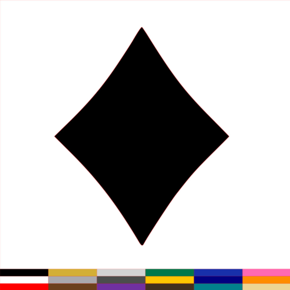 Diamond Symbol Decal PICK SIZE COLOR Vinyl Sticker Sign Playing Card Poker Kite