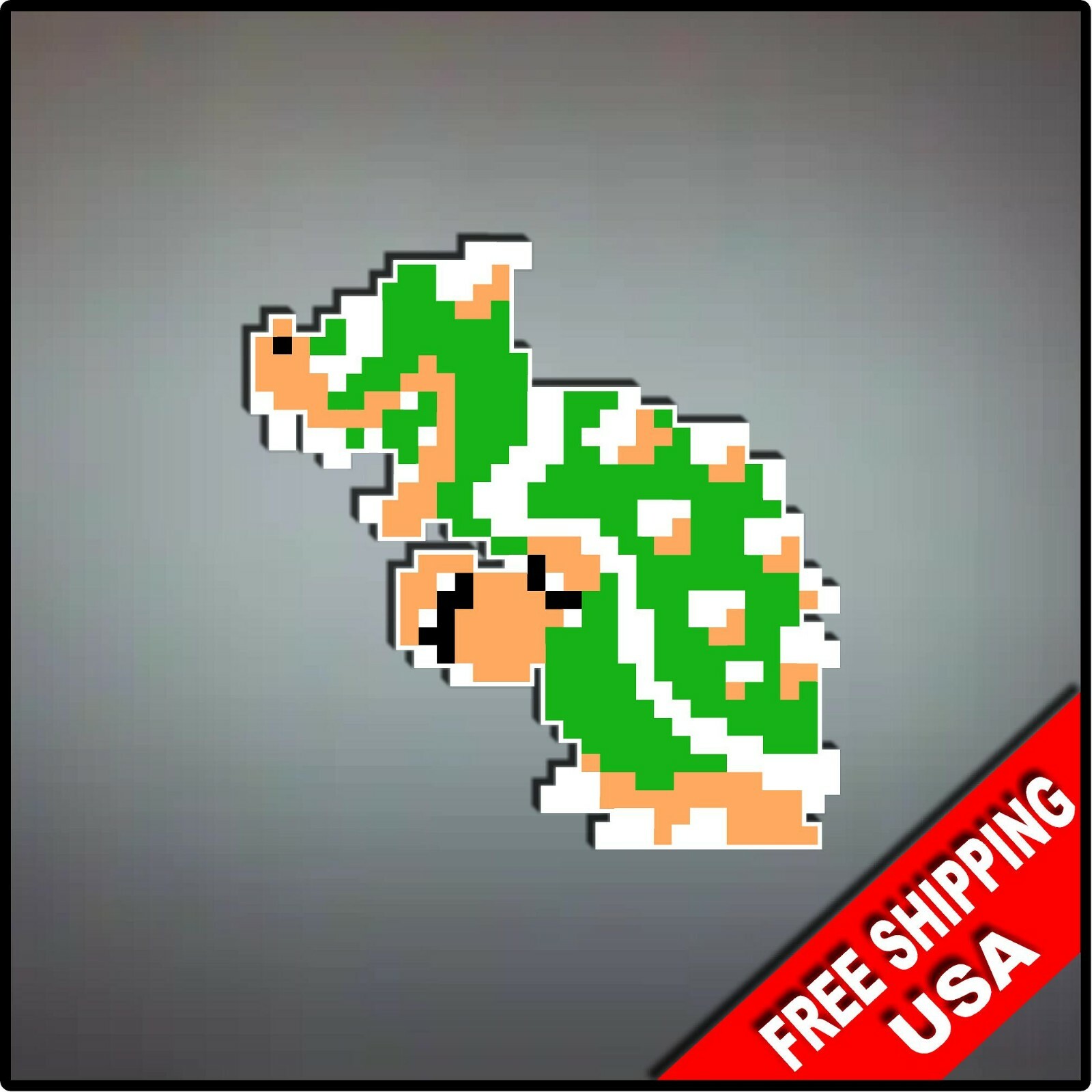 Nintendo NES 8-bit Bowser Super Mario 4" Vinyl Decal Sticker Emblem Locker Car