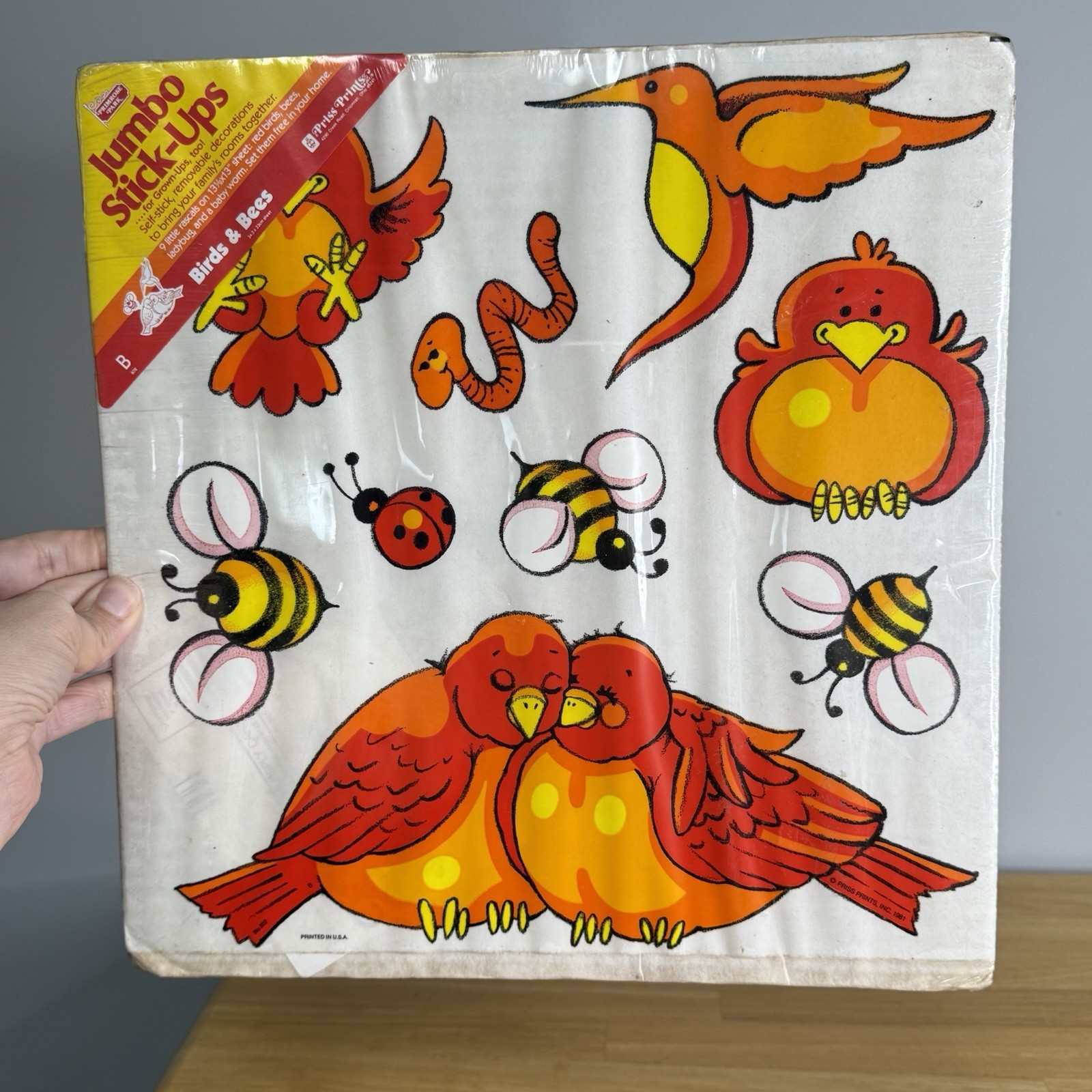 Vtg Birds Bees Priss Prints Room Decorations Wall Decals Retro 1981 Nursery Play