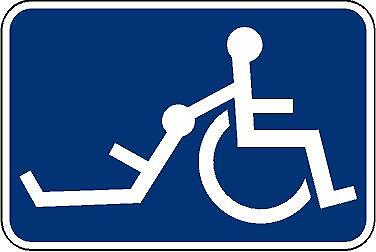 Handicap sign Funny Sticker. Vinyl Decal Sticker. Handicap Humor. Funny Signs