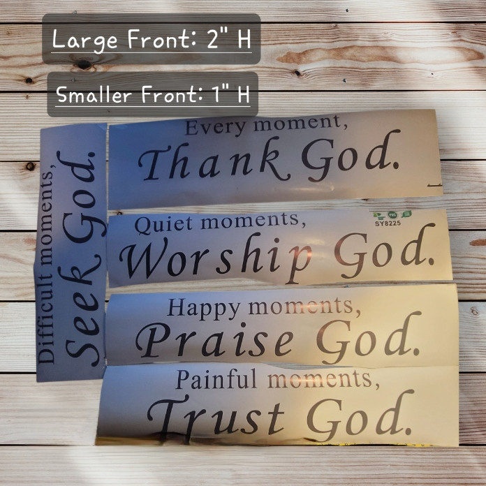 Bible Verse Wall Stickers Inspirational Quote Wall Decals Religious (2 Styles).