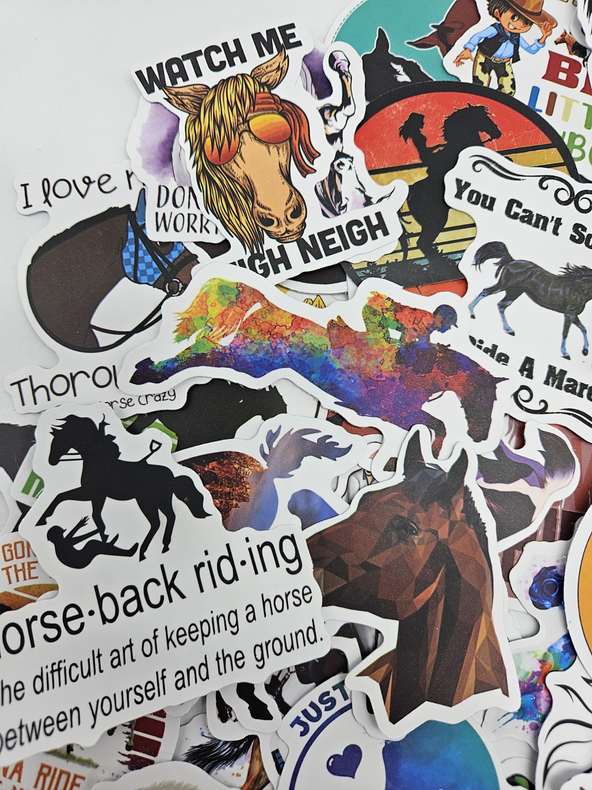 50 pcs Horse Stickers Equestrian Sport Decals DIY Crafting