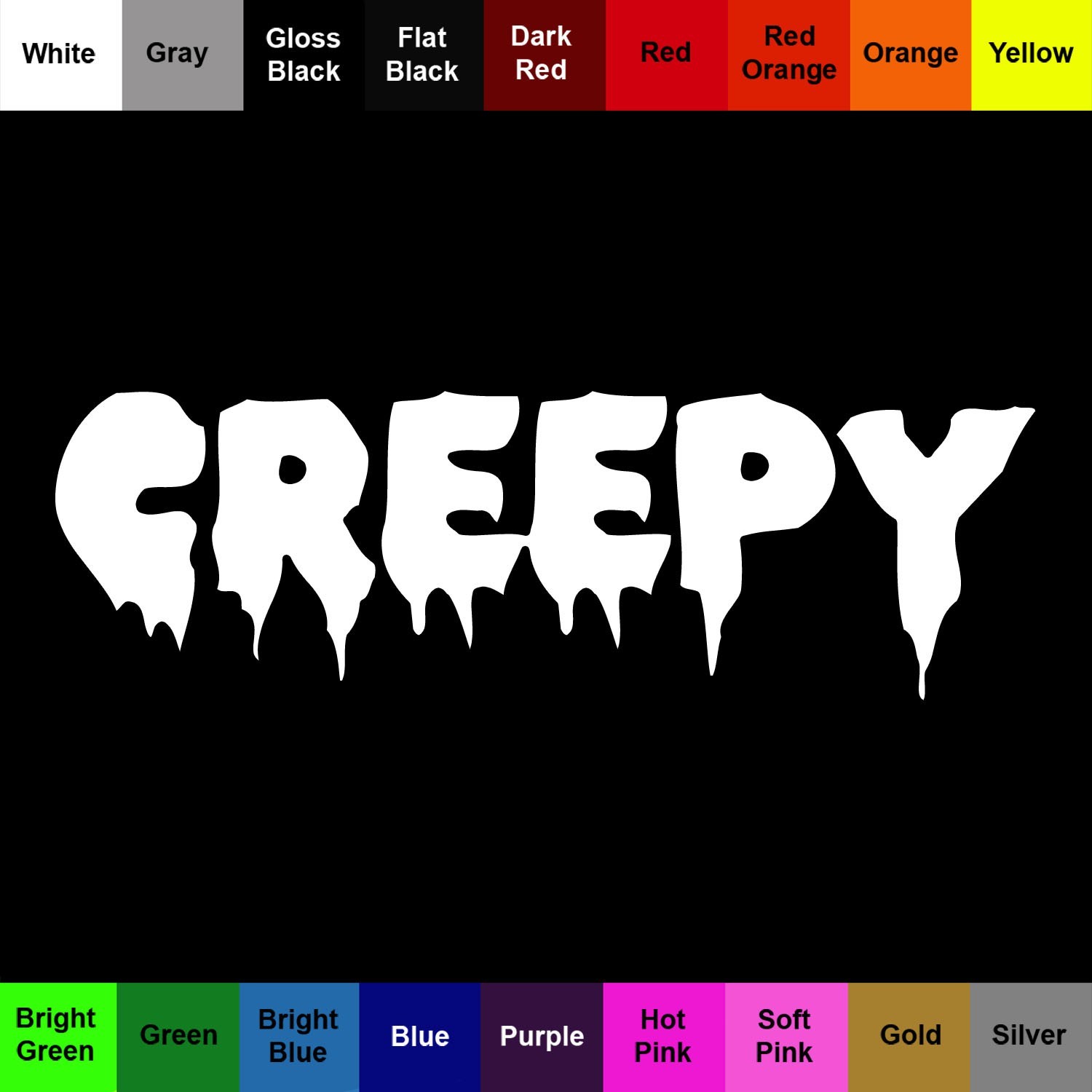 Creepy Sticker Halloween Decals