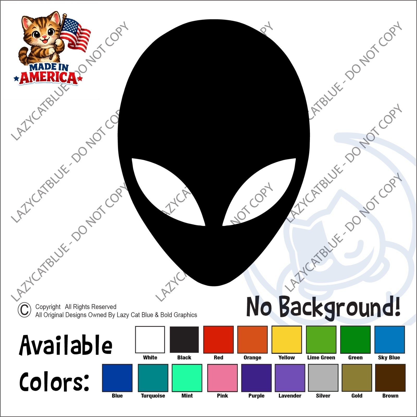 Alien Head Decal Sticker Greys UFO Space Men Ship Classified Area 51 Night Sky