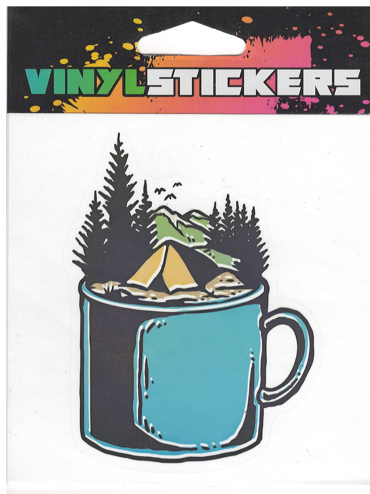 Blue Outdoors Adventure Mug Vinyl Sticker