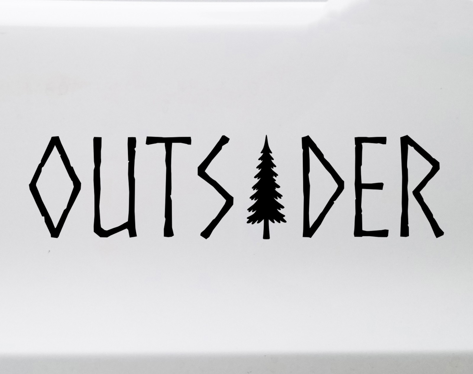 Outsider Pine Tree Vinyl Decal V2 Camping Hiking Outdoor Nature Design Sticker