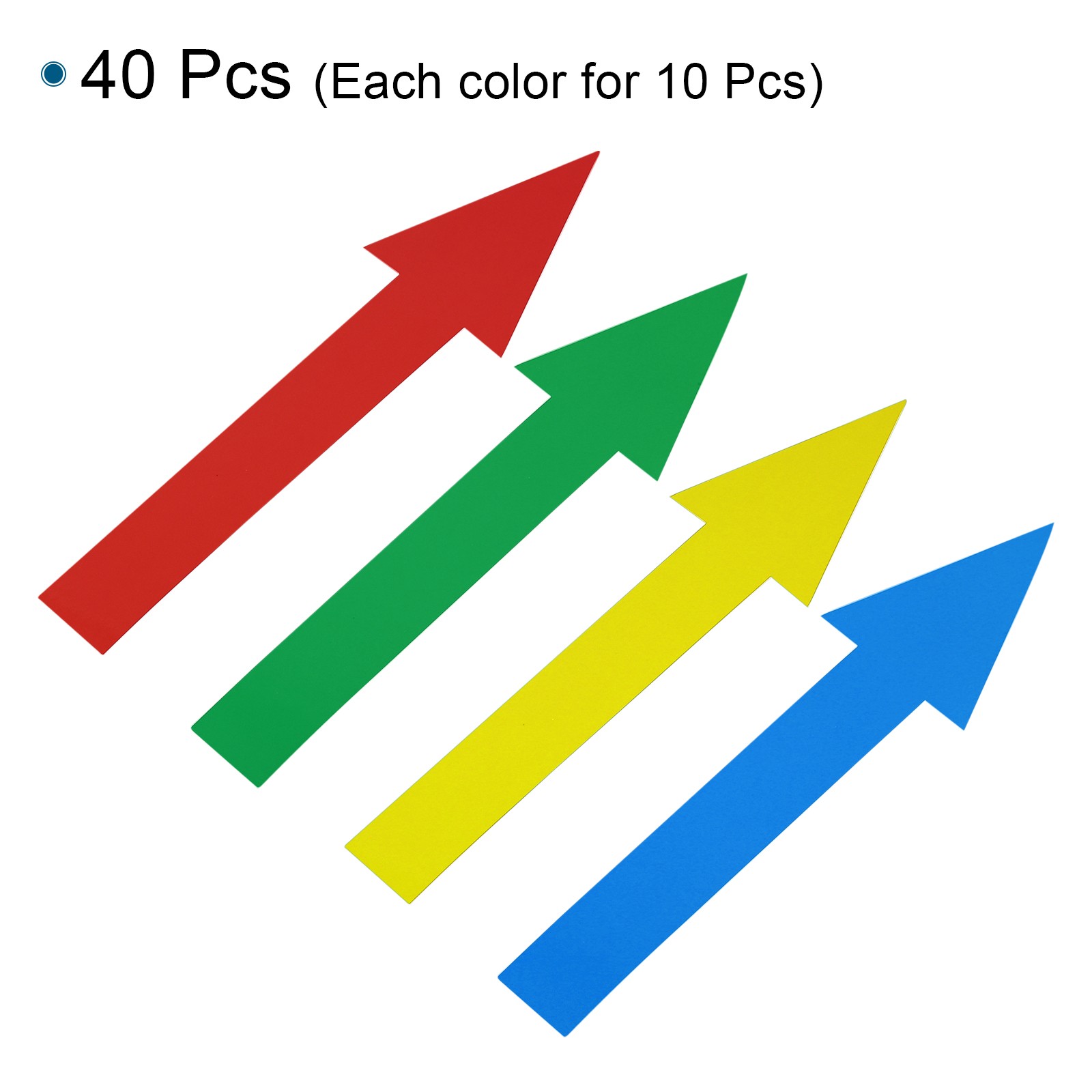 40Pcs Directional Arrow Sticker Adhesive Floor Decal Sign Red/Green/Blue/Yellow