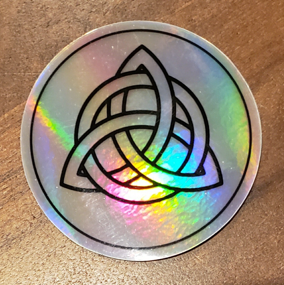 CELTIC TRIQUETRA Holographic Sticker Vinyl 2.5 in UV WEATHER RESISTANT