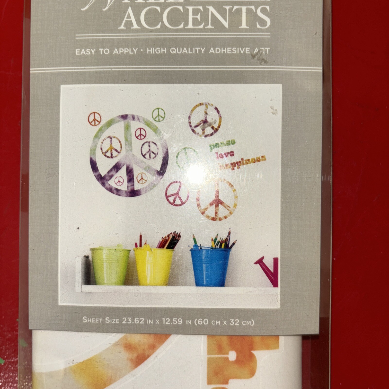 Wall Designer Accents Juvenile 8 High Quality Adhesive Art Peace Love & Happines