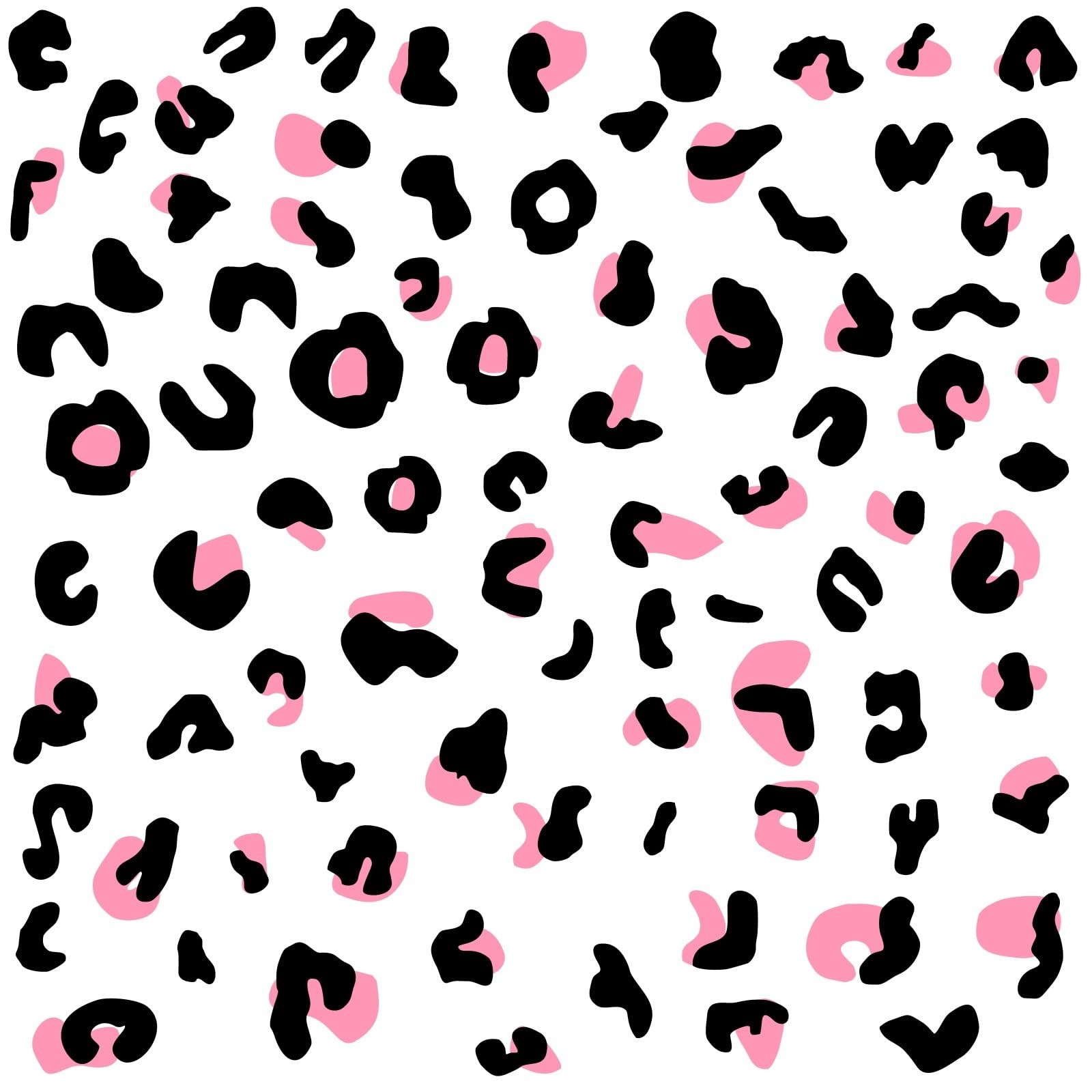 Leopard Print Wall Decals Peel and Stick Cheetah Pattern Sticker Animal Print…