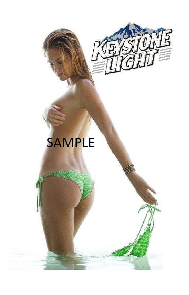 KEYSTONE LIGHT GIRL REFRIGERATOR GLOSSY MAGNET CHRISTMAS MAN CAVE GAG GIFT SEXY