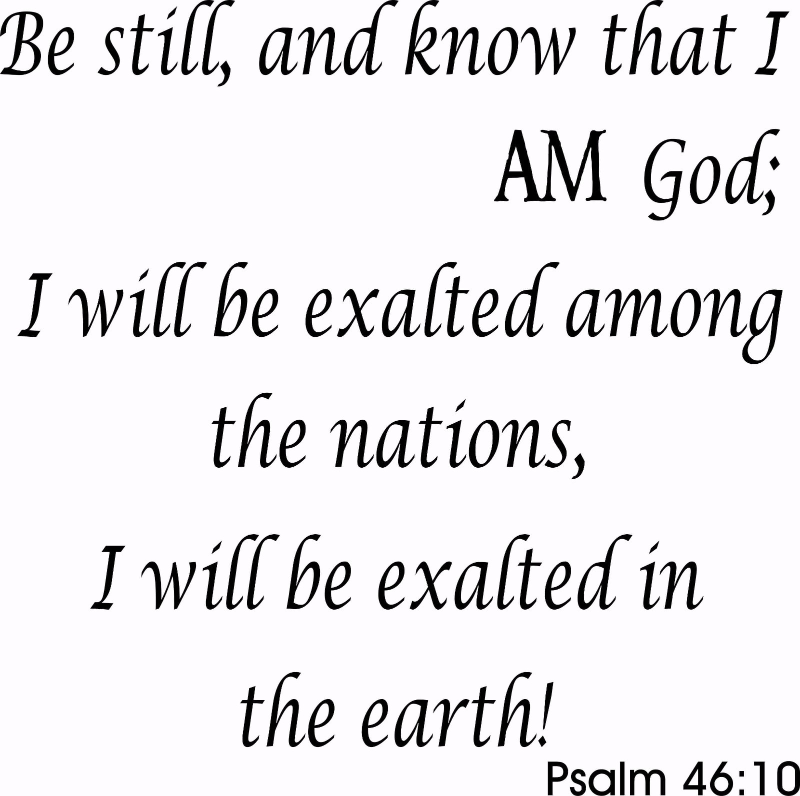 FV Psalm 46:10 11 x 11 7 x 22:Motivational and inspirational Wall Art Decal