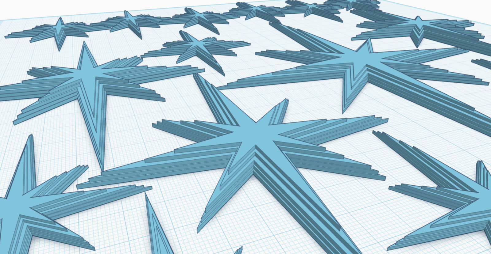 Glow-in-the-Dark Moon & Stars, Wall Art. Blue/Green Color 3D PLA Plastic