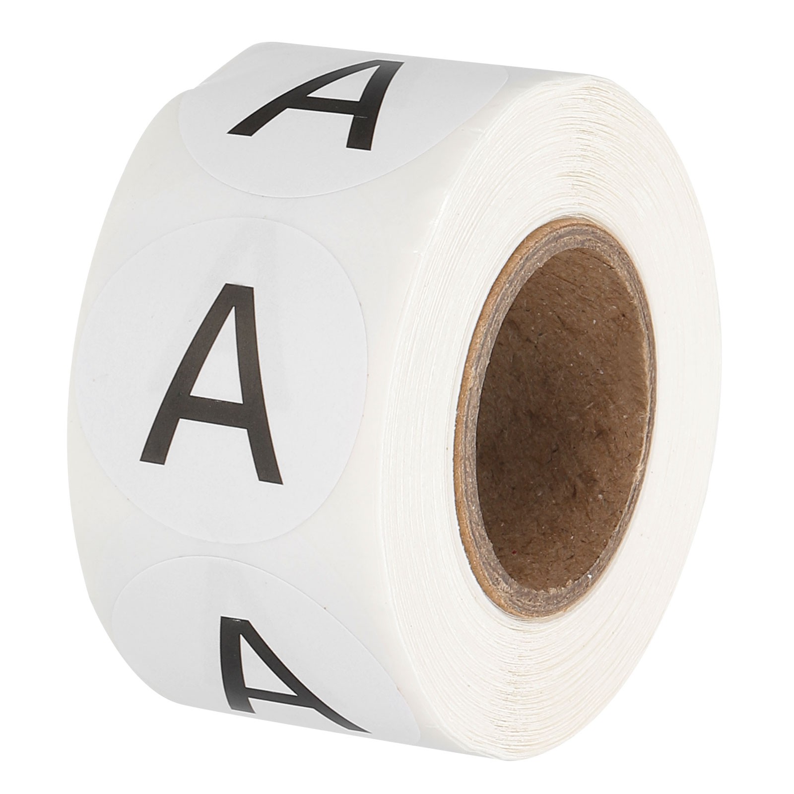 Letter A Inventory Labels 1 Inch Capital Letter Stickers (1Roll/Total 500Pcs)