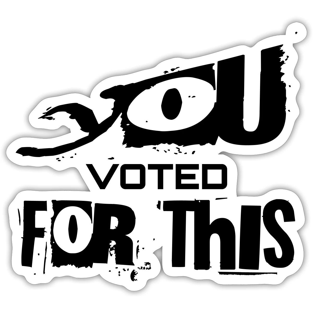 Trump Resistance Symbol – Anti Republican Sticker, max. 4 x 4"