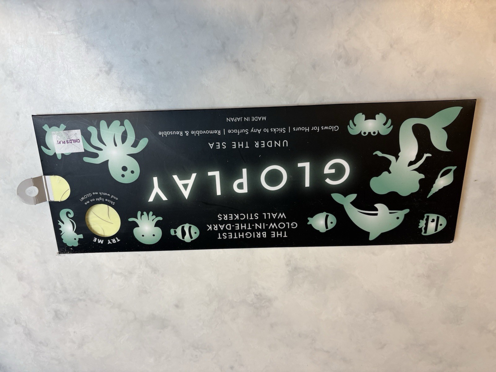Gloplay Under The Sea Wall Glow-in-the-Dark Stickers Removable & Reusable New
