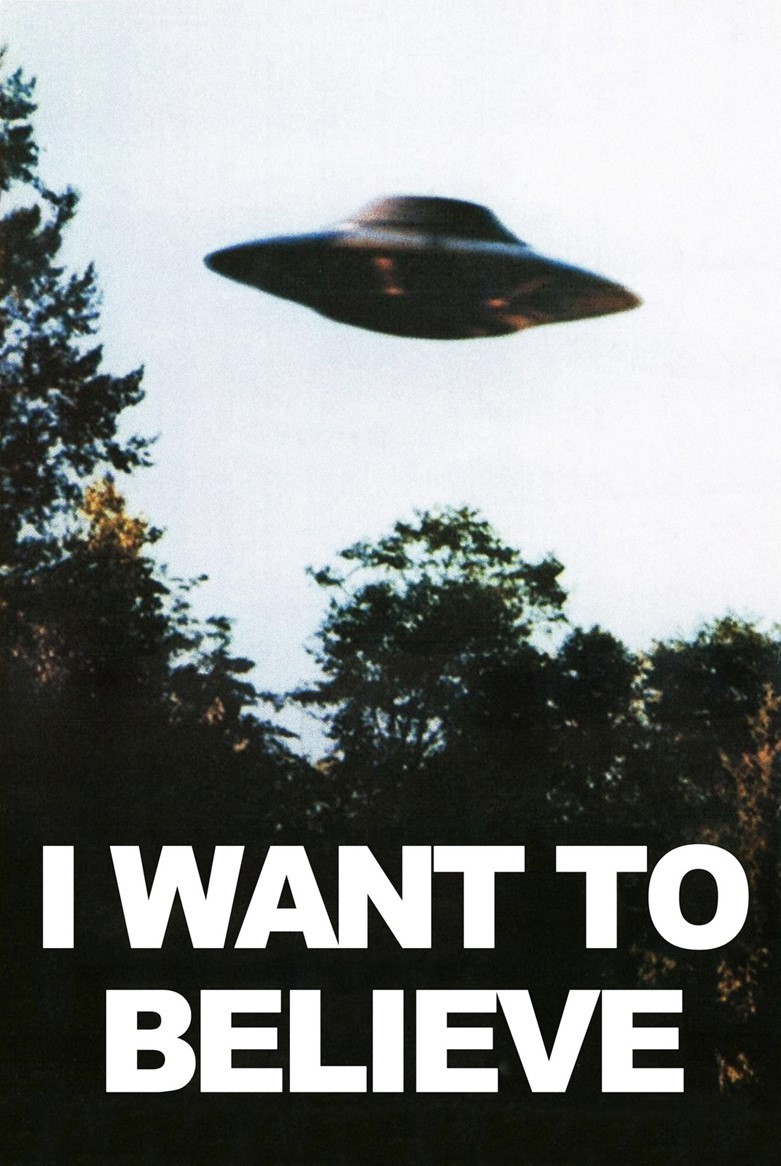 "I want to believe" poster from "The X Files" Vinyl Die Cut Sticker
