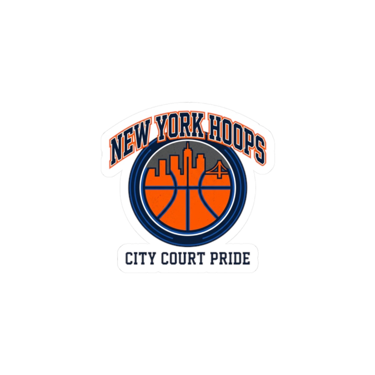 City Court Pride Kiss-Cut Stickers | Varsity Basketball, Retro Block Letters