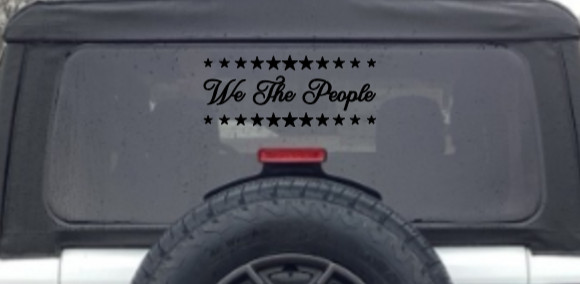 We The People Vinyl Decal Bumper Sticker Car Truck Window Patriotic America USA