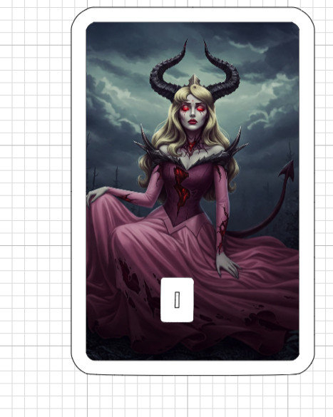 Disney Demon ATM DEBIT CREDIT CARD Skin Sticker Princess Halloween Cinderella