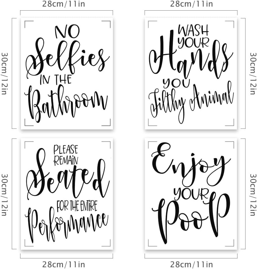 Bathroom Wall Decals Peel and Stick Pictures Funny Quotes Wall Art Decor Sayi…