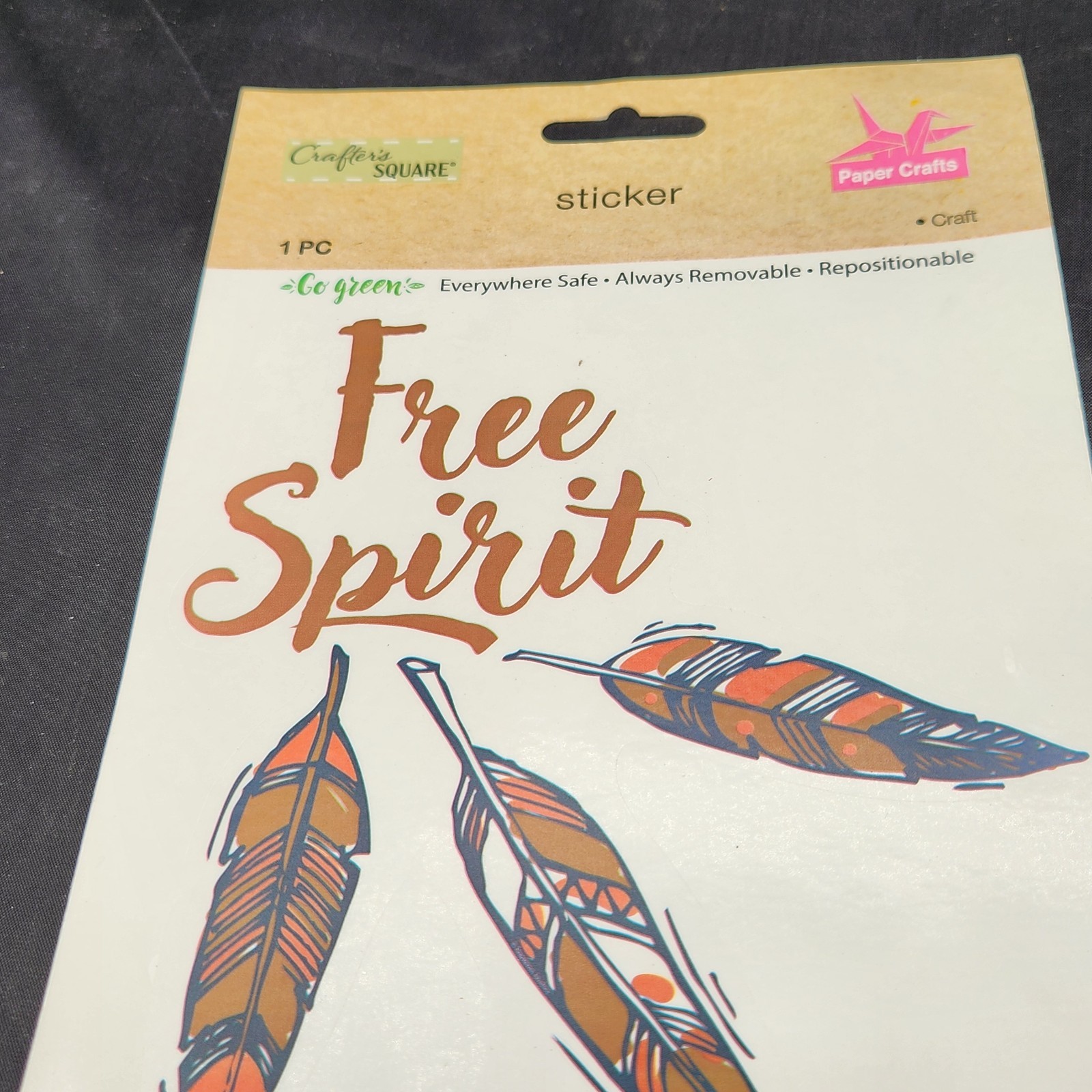 Crafter's Square Free Spirit Feathers Sticker Removable Repositionable Craft