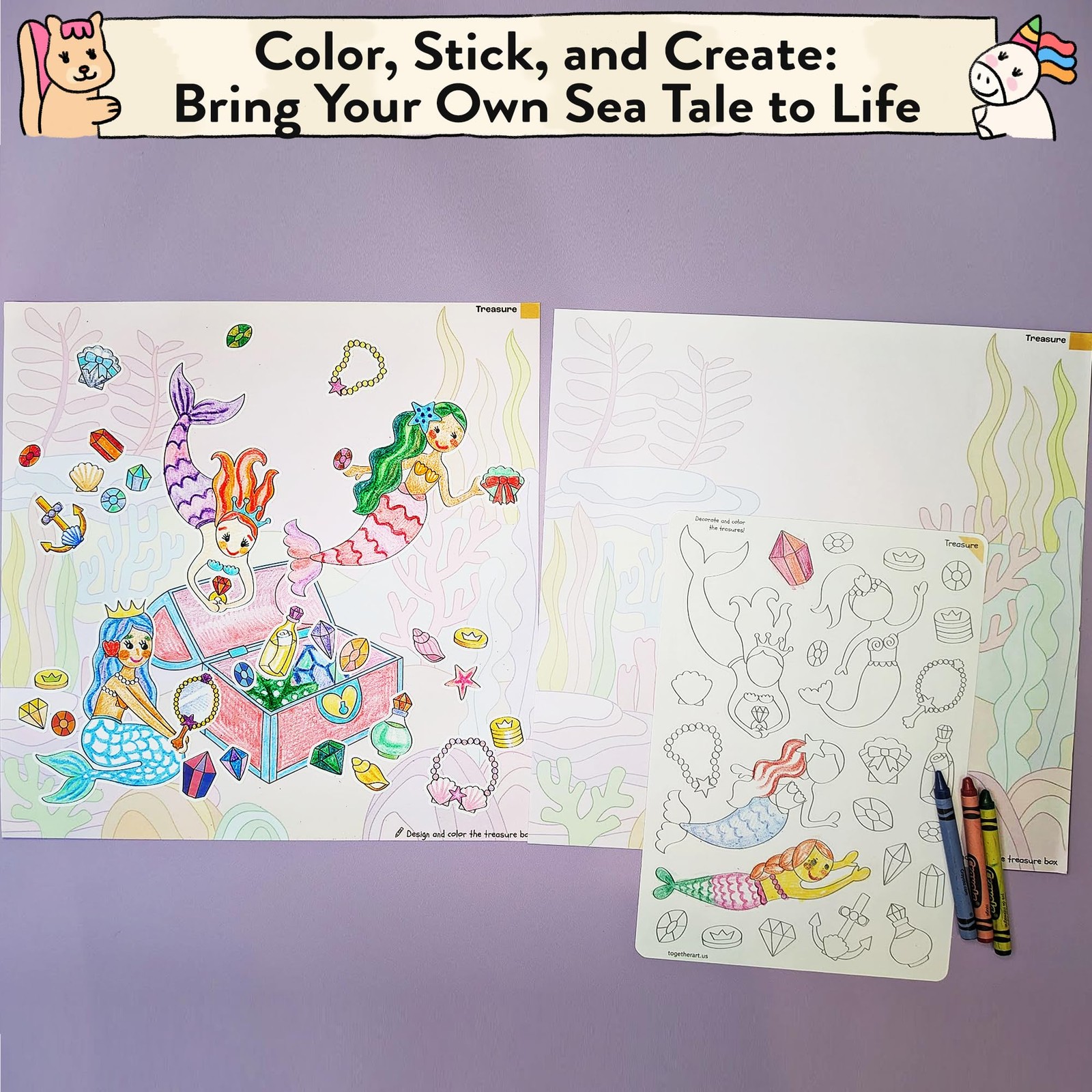 Together Art Princess Color Your Own Storytelling Sticker Kit Your Own Diy