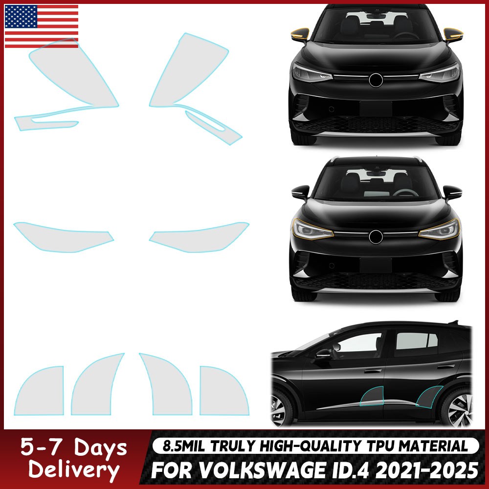 For Volkswagen ID.4 2021-2025 Pre-Cut Kit Paint Protection Film Clear PPF TPU