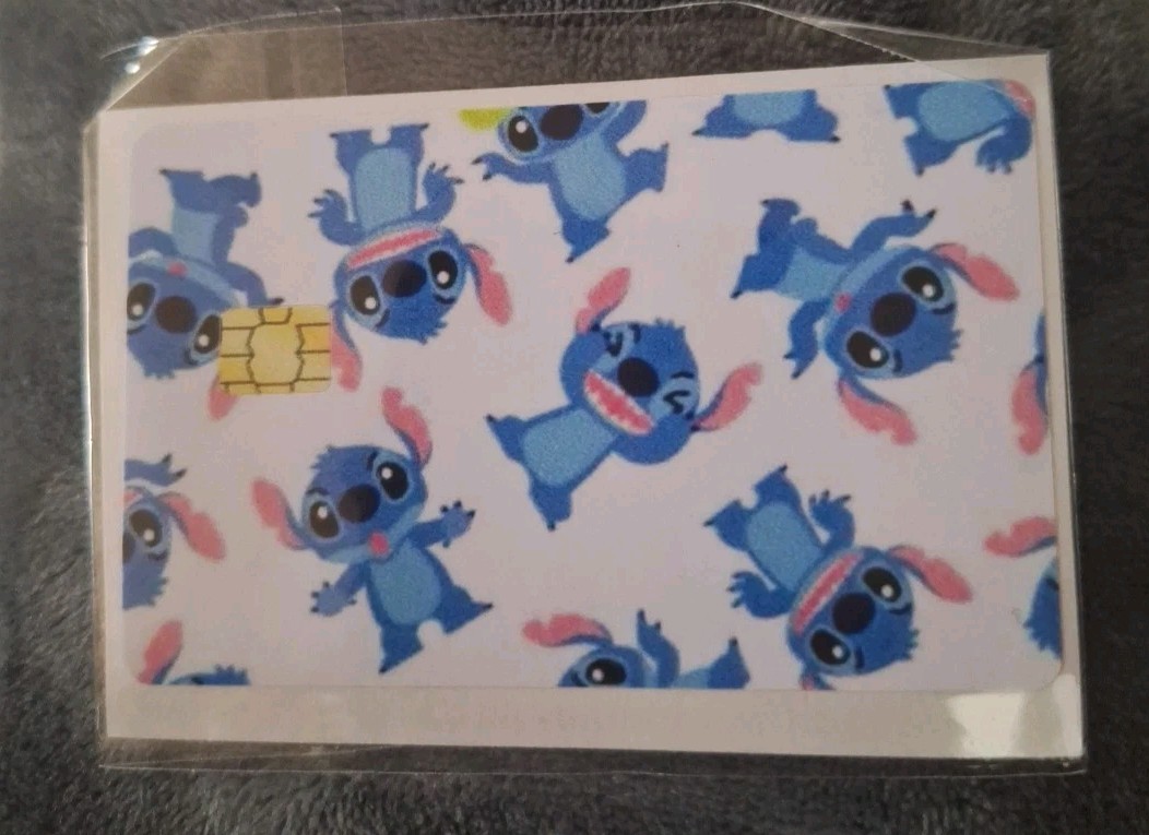 Stitch Themed Credit Debit Card Sticker Skin Small Chip Free Shipping