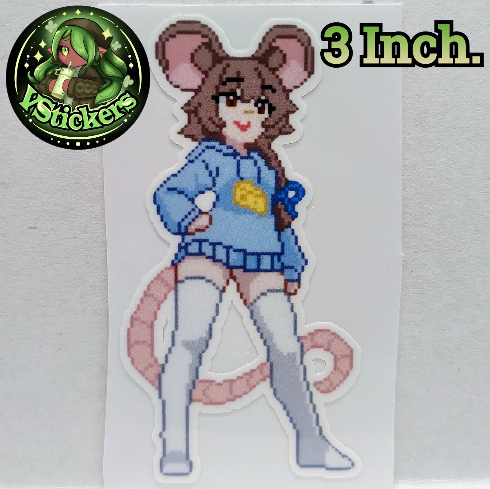 [Vtuber][3 Inch.] ZumiVT Pixel Fan Art Sticker! Water-Resistant Vinyl Sticker!