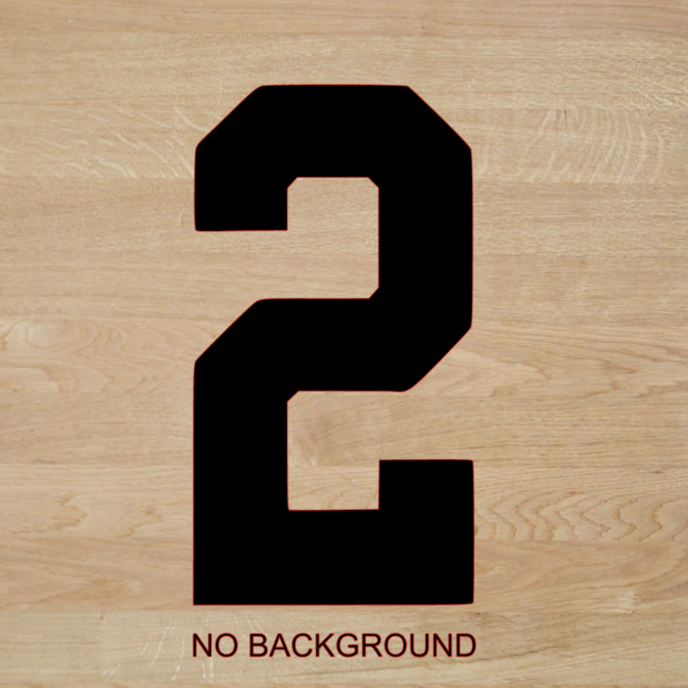 Number Two 2 Decal PICK SIZE COLOR Vinyl Sticker Jersey Athlete Varsity Sport