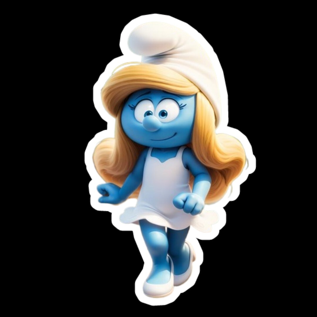Smurfs Smurfette 4 Inch Vinyl Sticker Decal UV & Waterproof indoor/outdoor