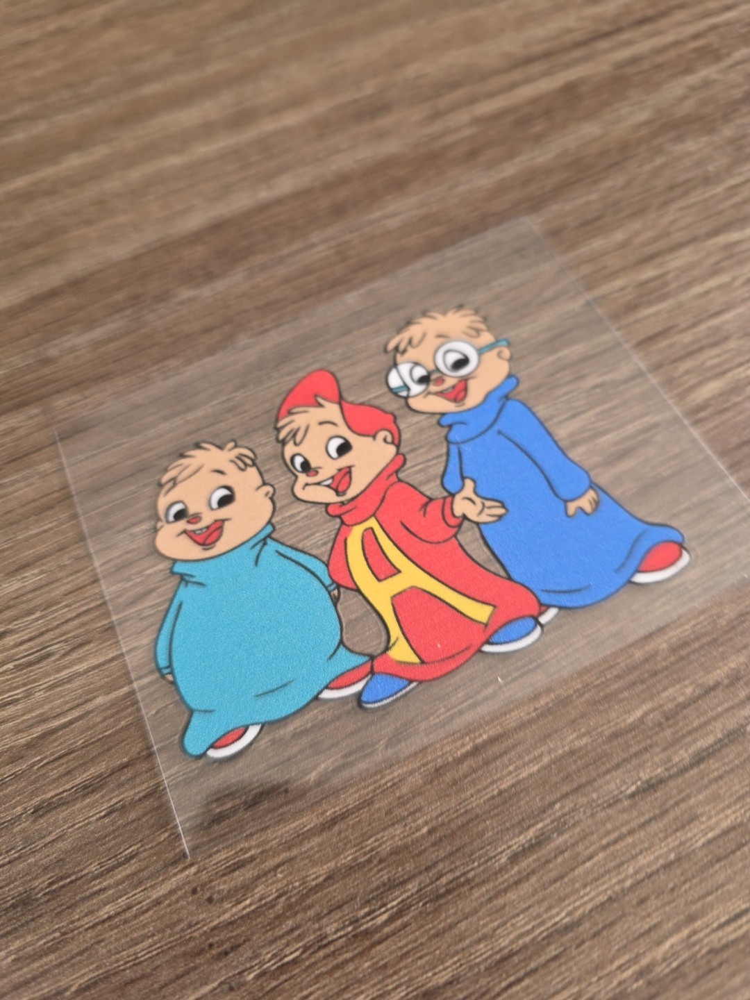 The Chipmunks Retro Vintage Raised UV DTF Full Color Decal 3in X 3in