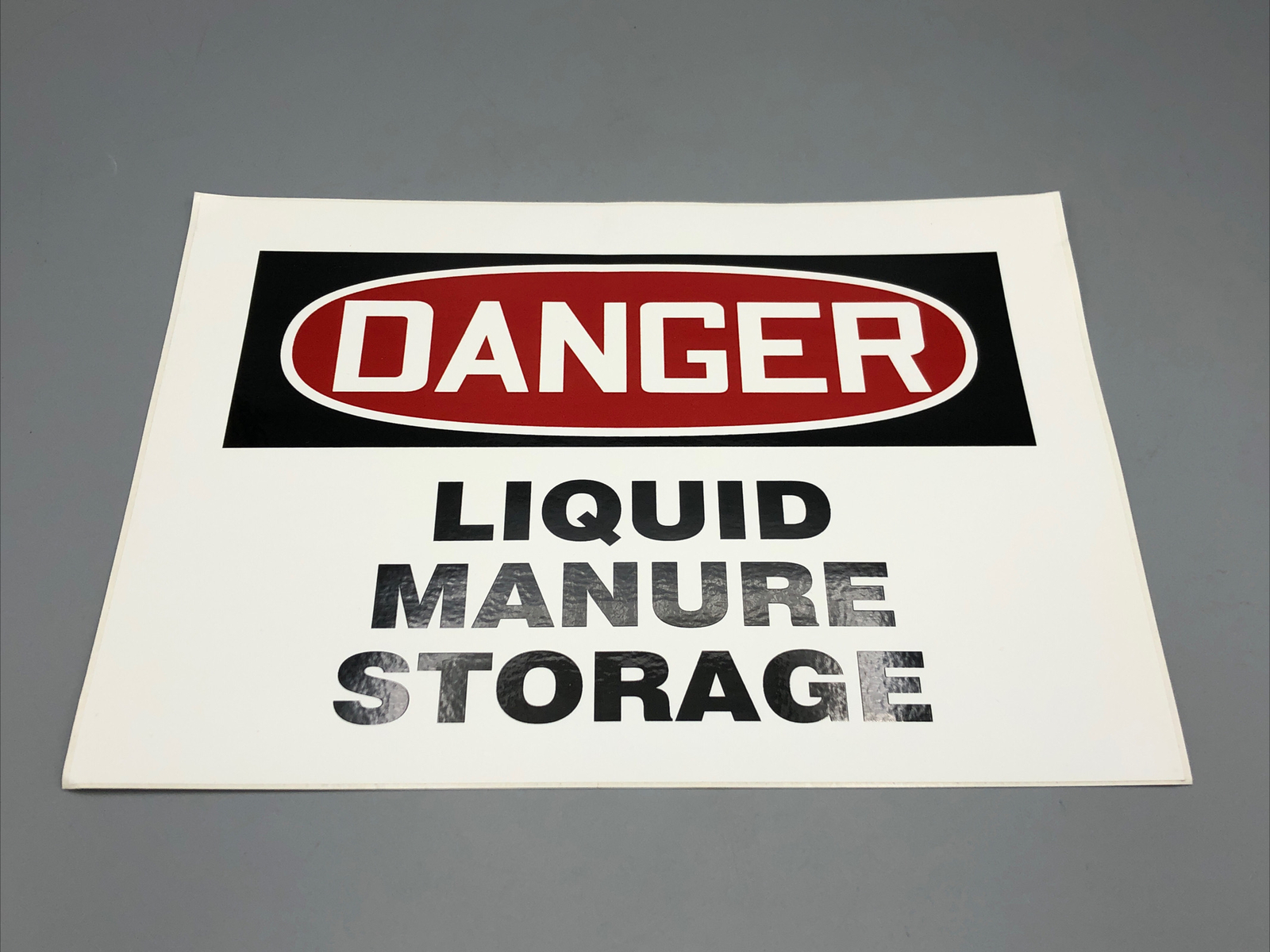 Danger Liquid Manure Storage Sticker Safety Sticker 10" x 7"