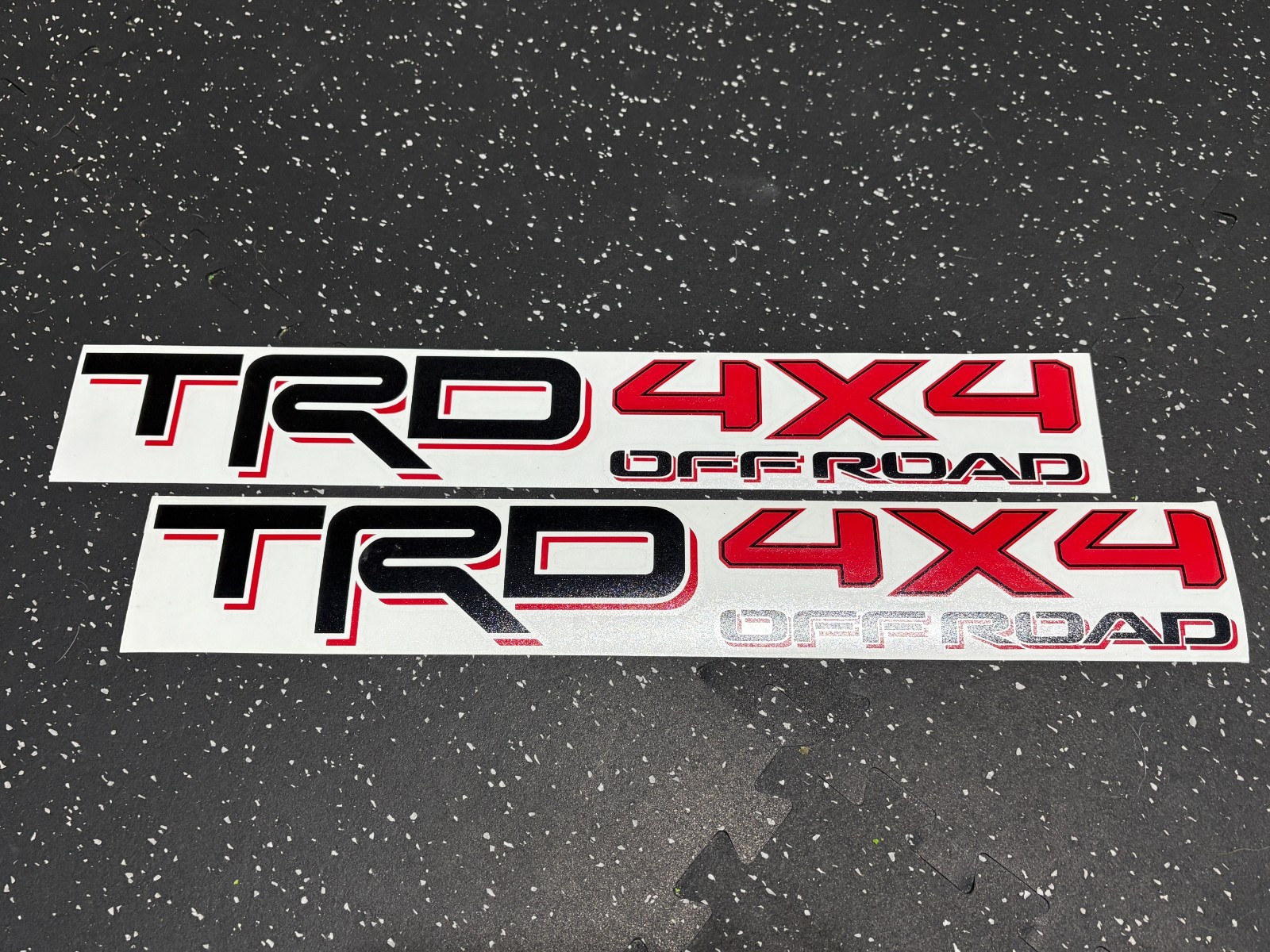 2x TRD 4×4 Off Road Vinyl Decal Black & Red fits Tacoma 4Runner Tundra (Outdoor)