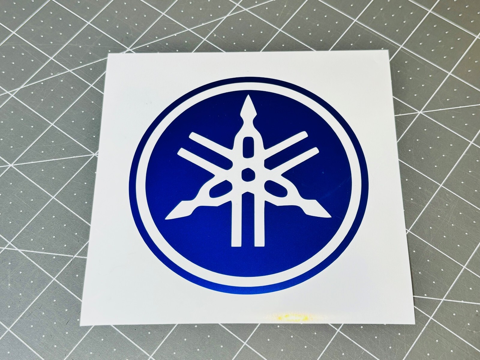 TWO Yamaha Vertical Die Cut Vinyl Decals Drums Motorcycle Banshee YZ Jet Ski ATV