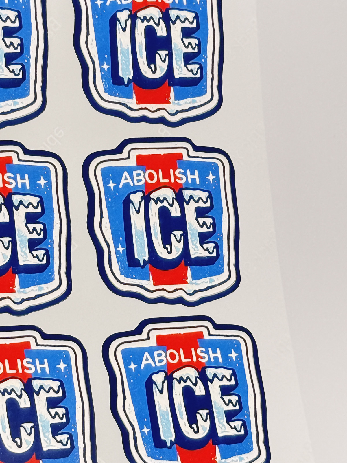 ABOLISH ICE Stickers 50 Pcs Waterproof Vinyl Political Protest Decals