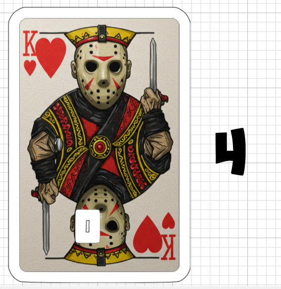 Jason Playing Card ATM Debit Credit Sticker Skin Halloween Ace King Horror 13th