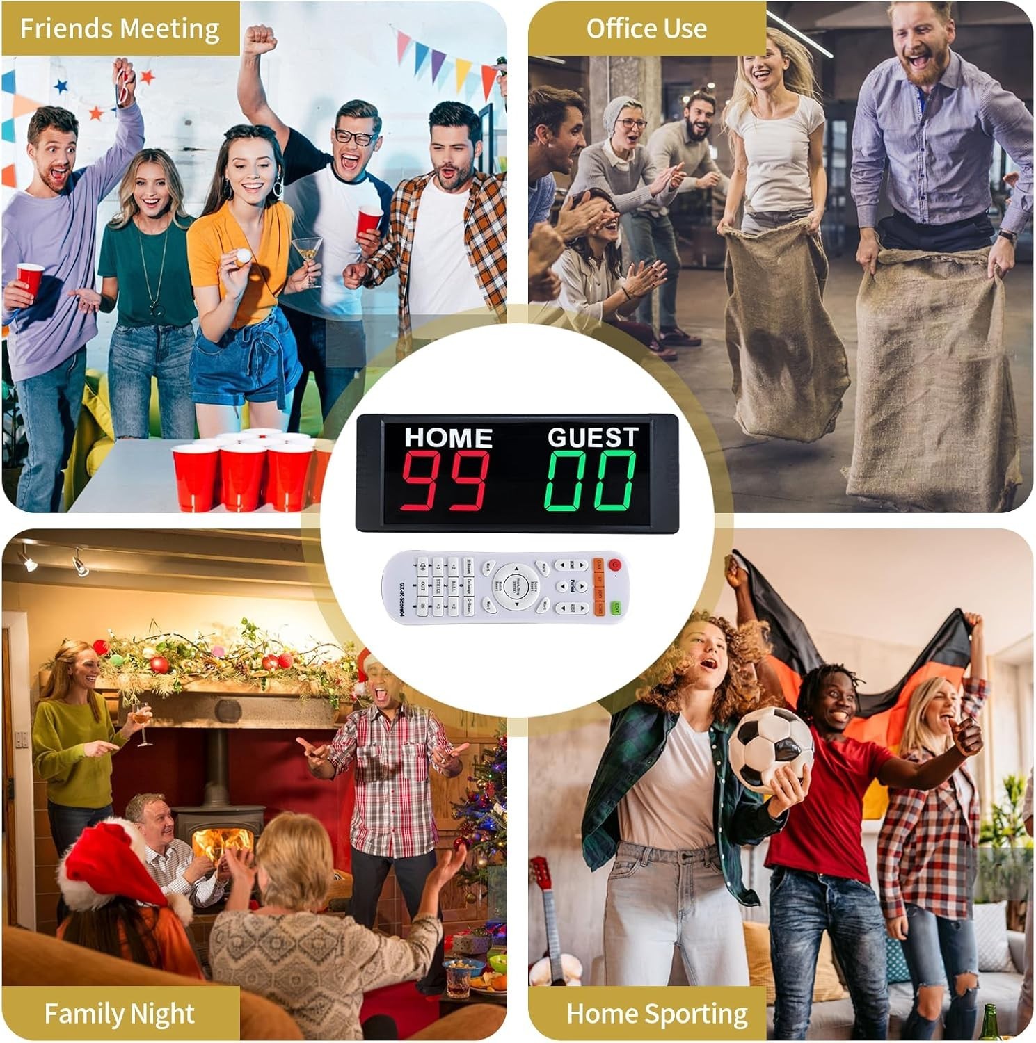 YZ Magnetic Battery Powered Cornhole Scoreboard,Portable Digital Scoreboard with