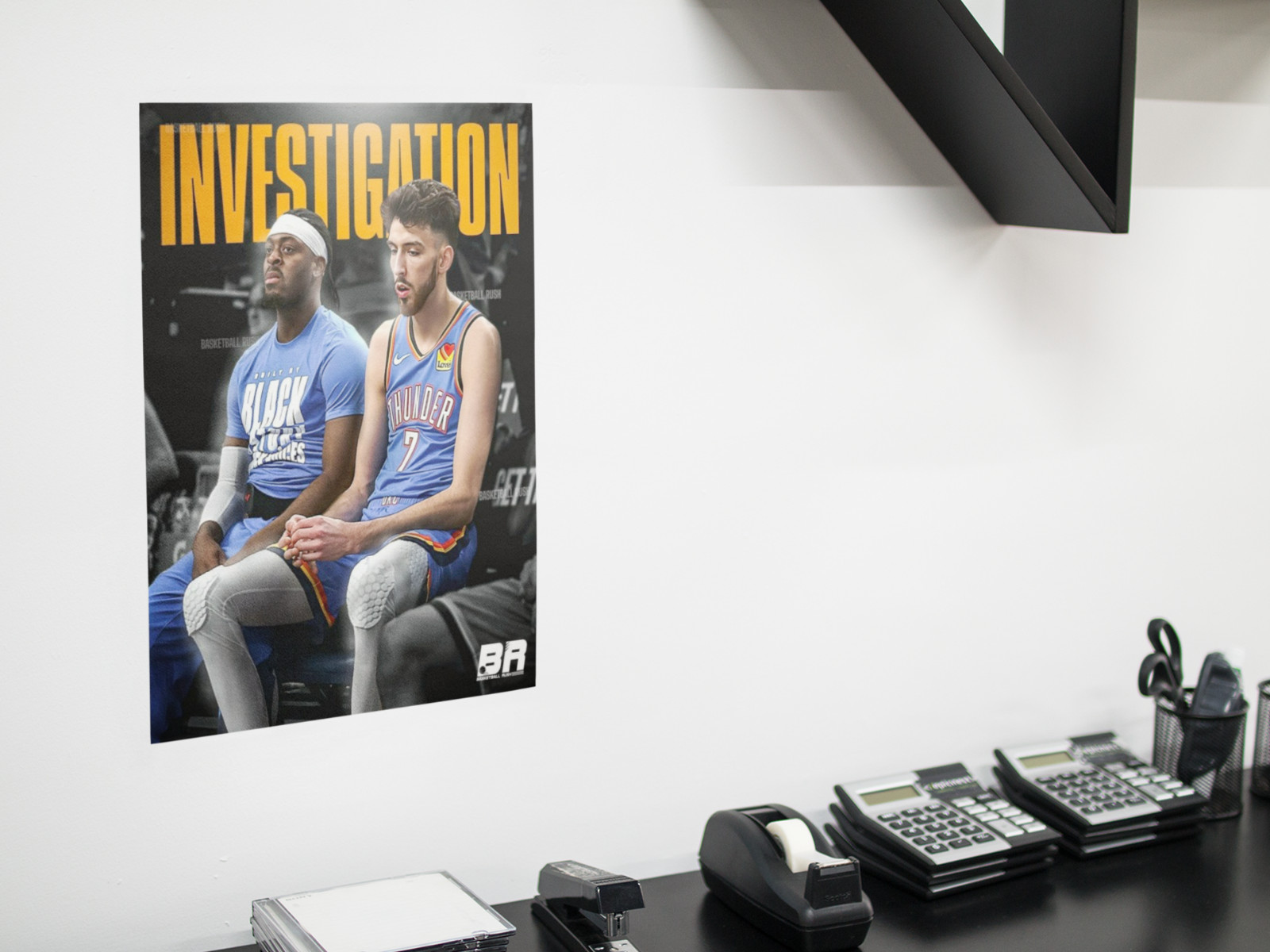 OKC Basketball Duo Wall Vinyl Decal Poster Print Removable Adhesive Graphic