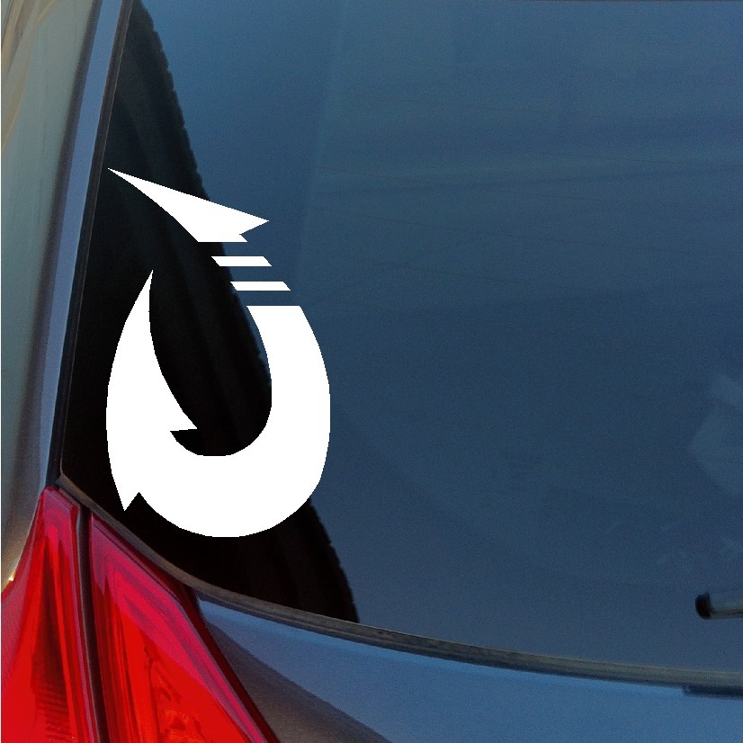 Hawaiian fish hook vinyl sticker decal island fishing Maui Kona Oahu 808 hukilau