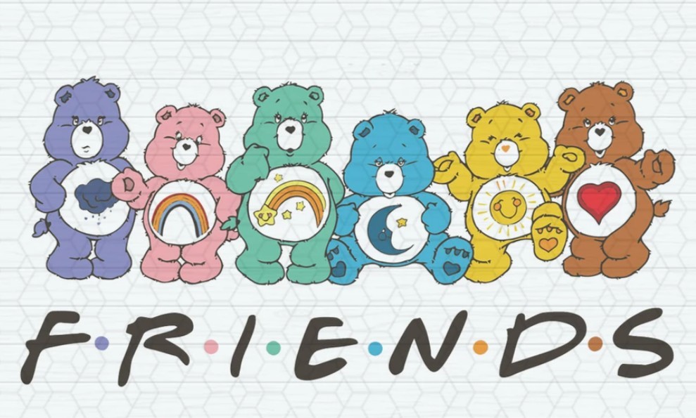 Care Bears Friends 3 Inch Laminated Vinyl Sticker Indoor Outdoor UV Waterproof