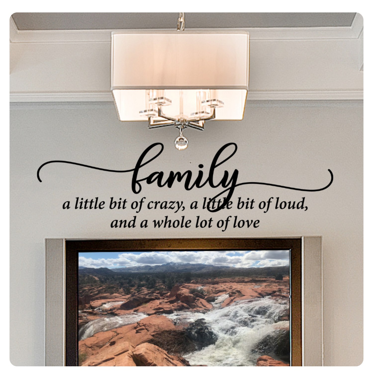 Inspirational Family Wall Decal Sticker Home Decor Quote Vinyl Art Little Crazy